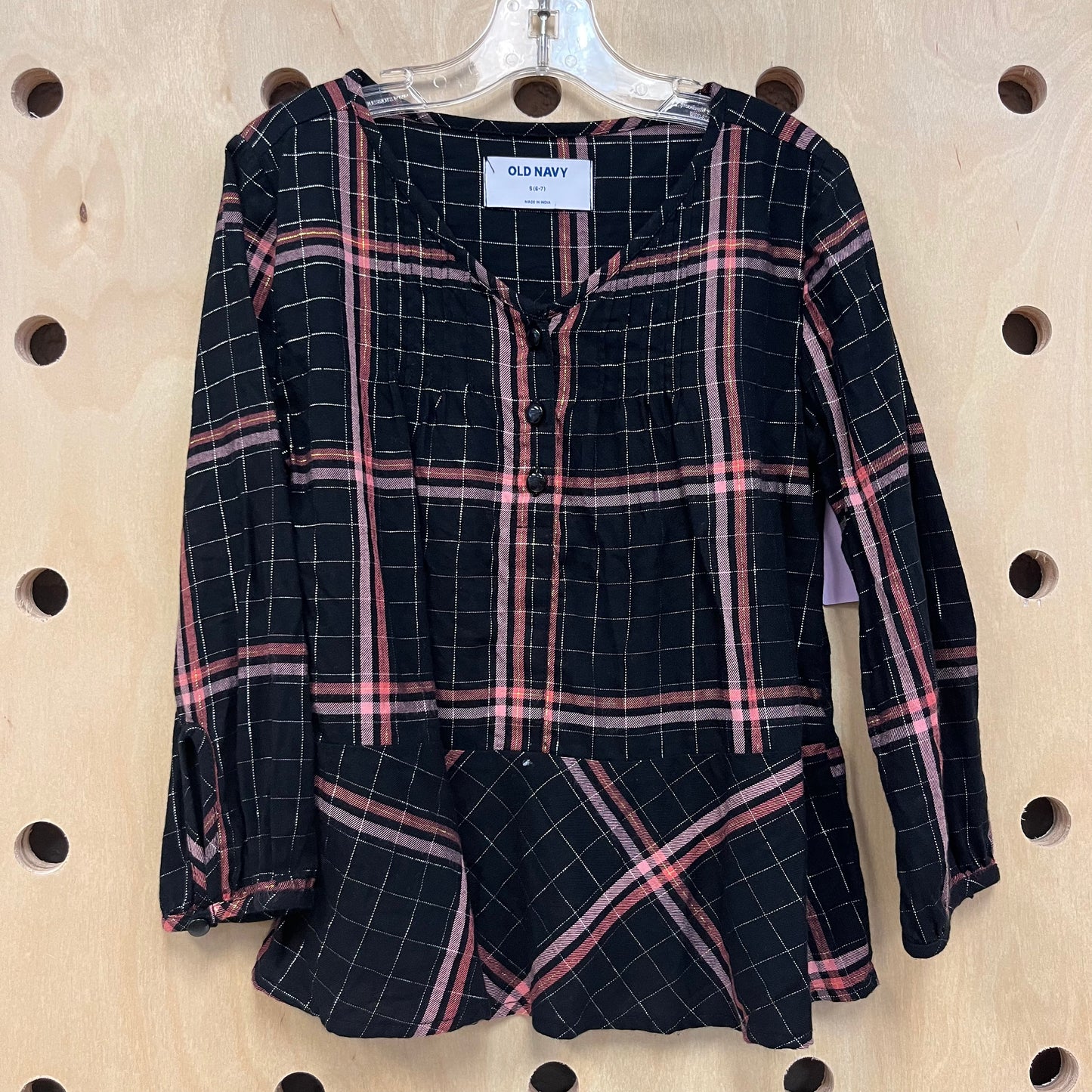 Black + Rose Gold Top