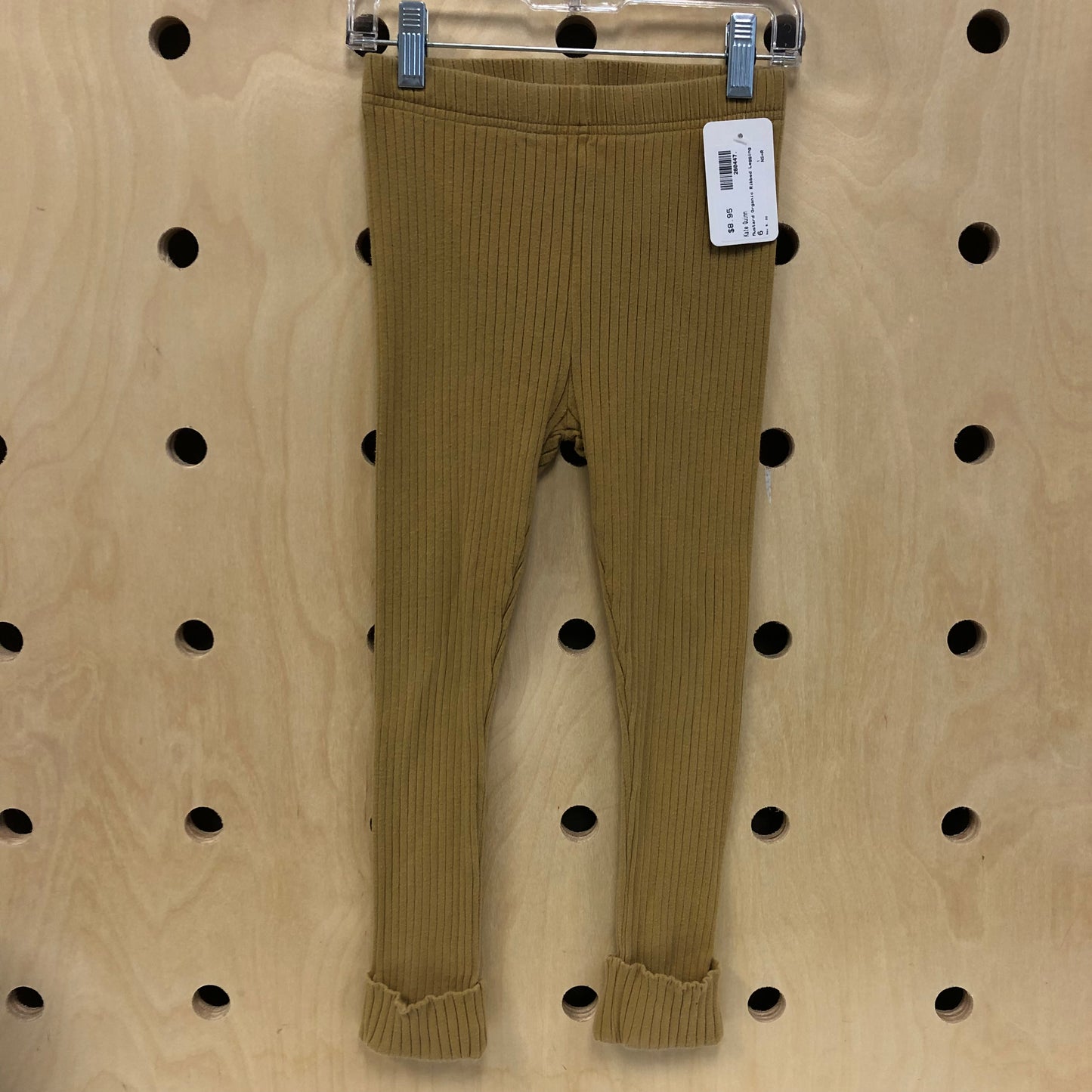 Mustard Organic Ribbed Leggings
