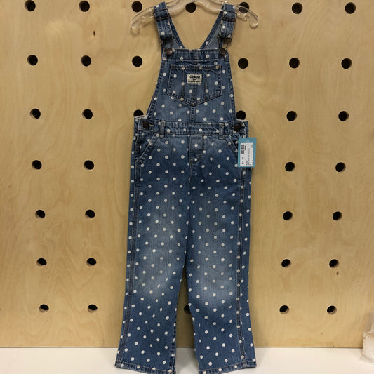 Denim Polka Dot Overalls