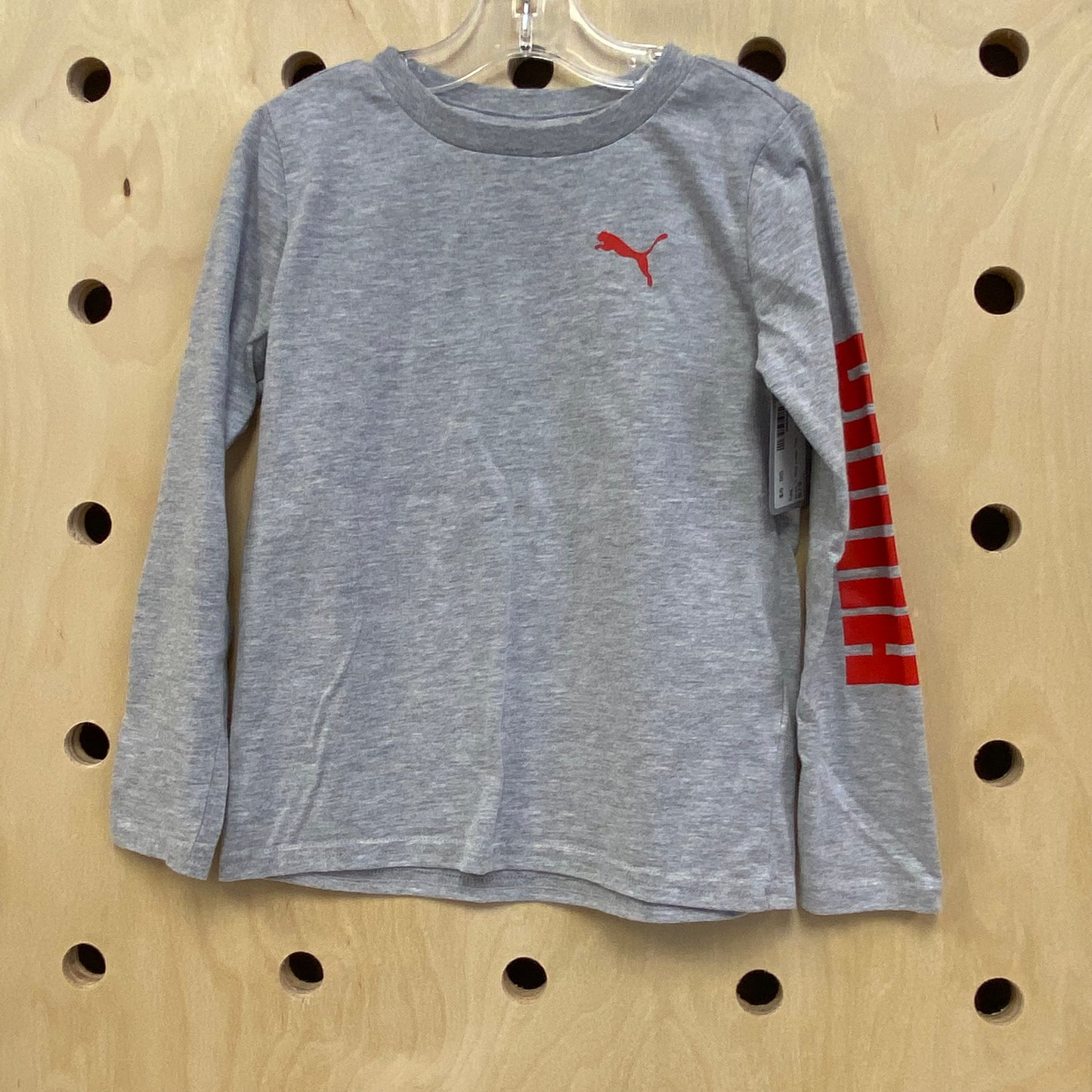 Grey + Red Logo Tee