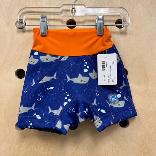Navy Sharks Swim Diaper