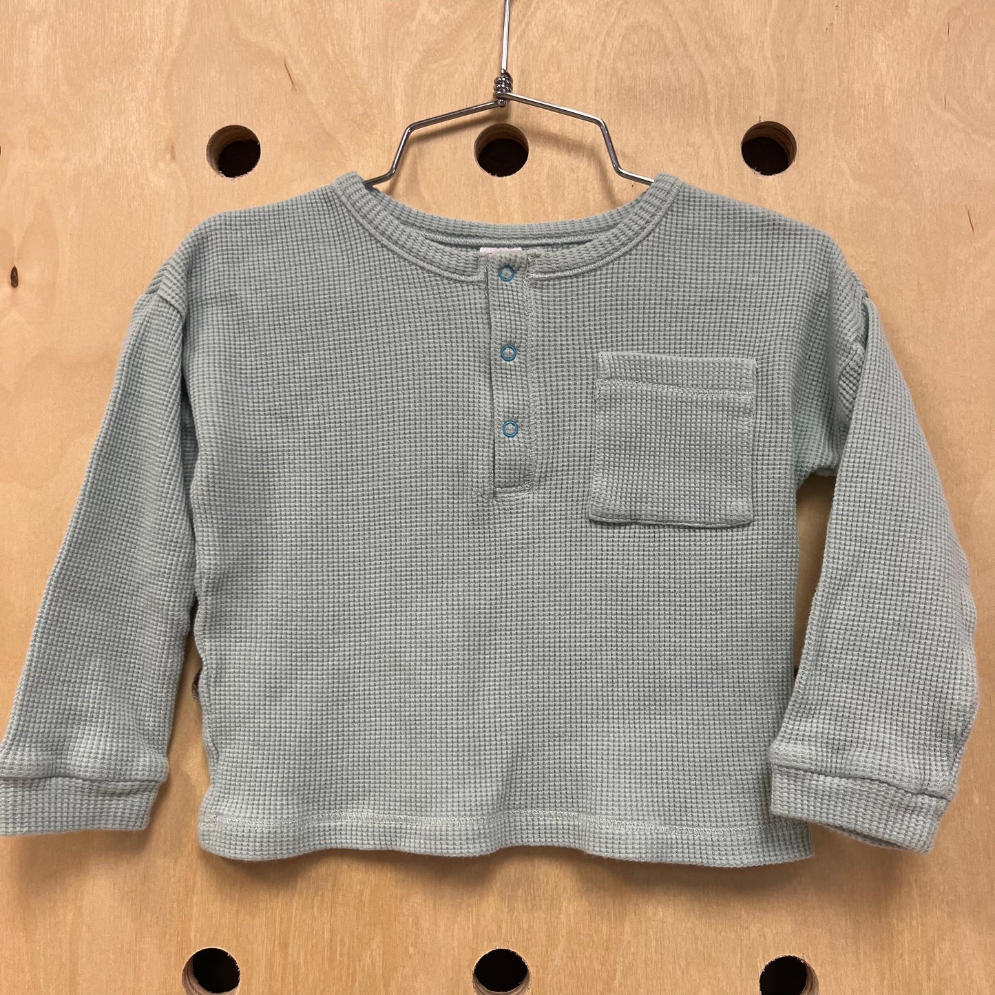 Blue Thermal Snap Top