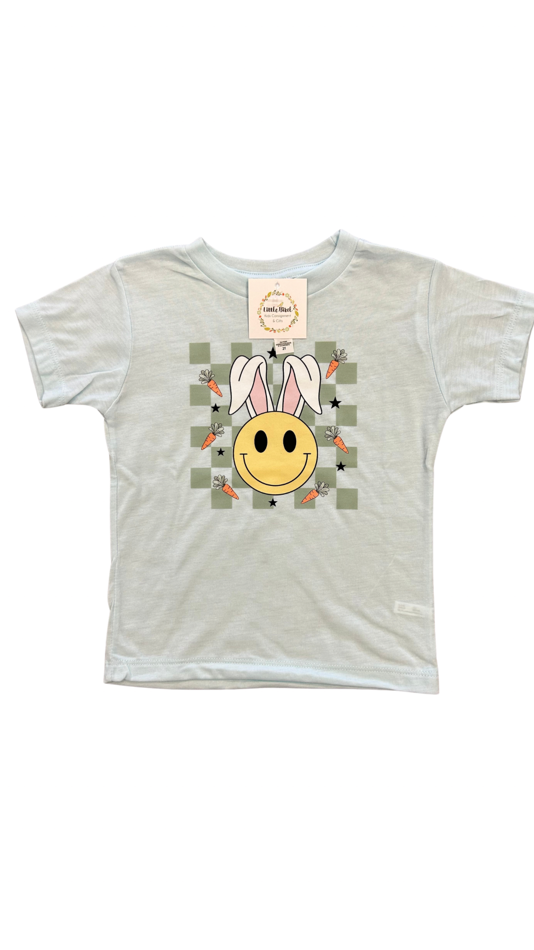 Checkered Happy Face Bunny