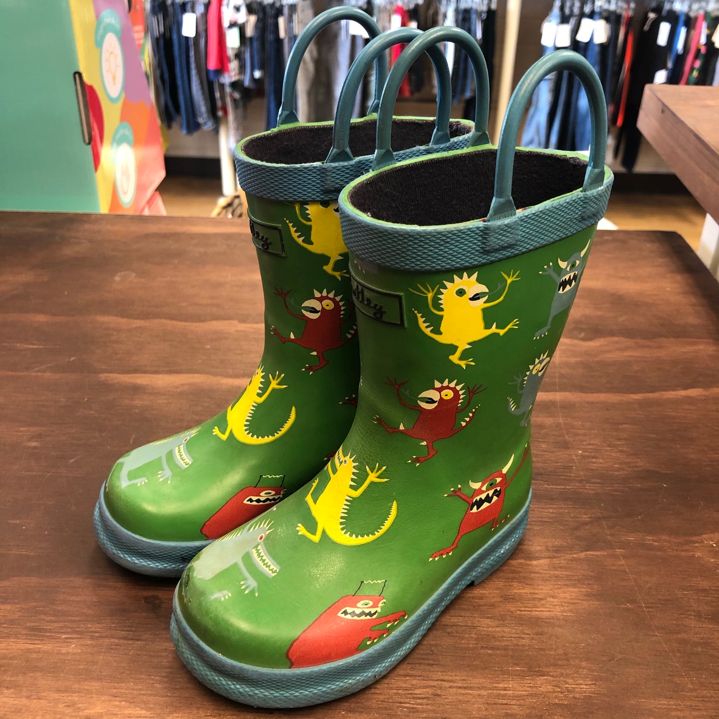 Green Monster Rain Boots