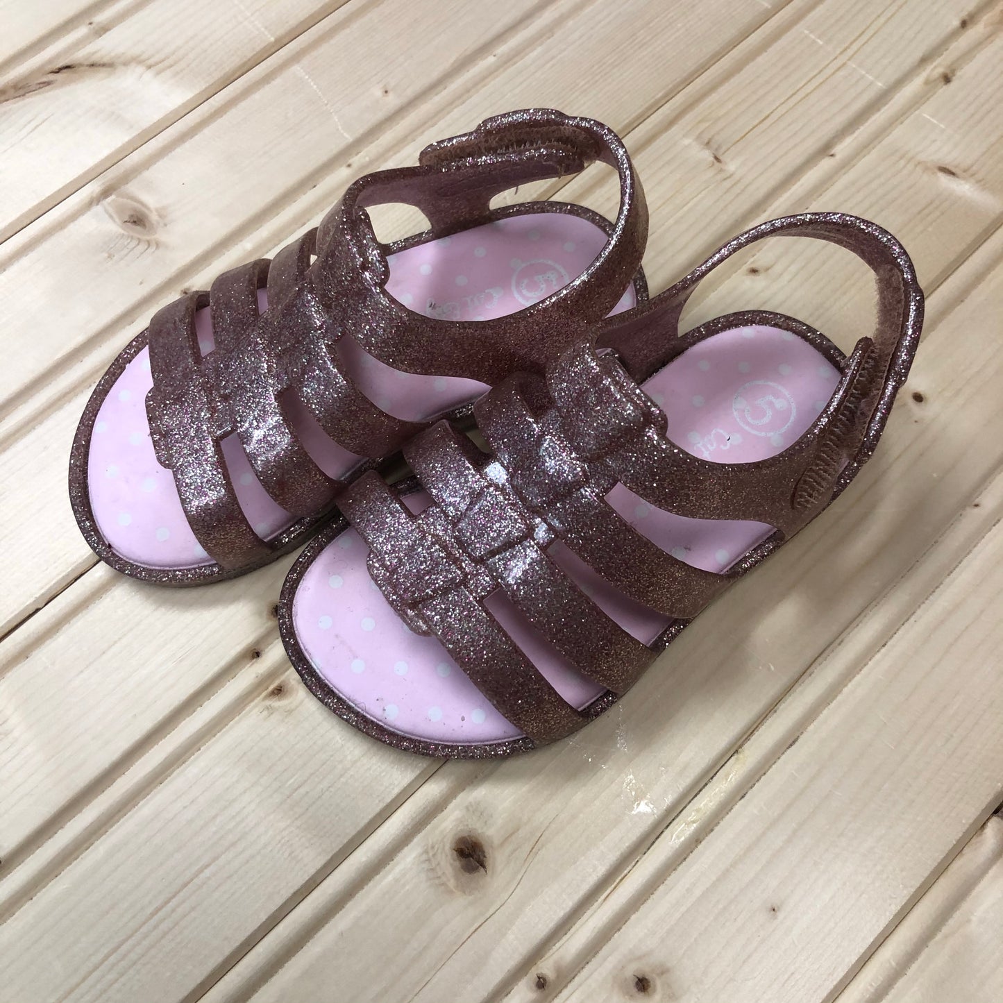 Pink Glitter Sandals