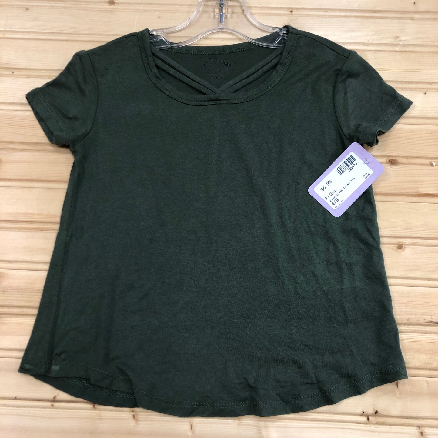 Green Crisscross Top