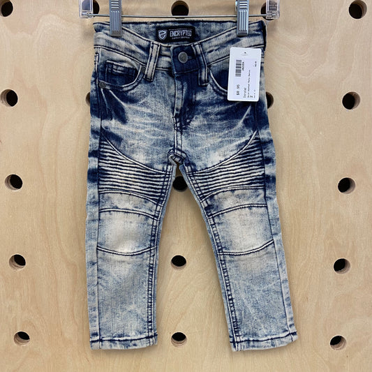 Acid Washed Moto Denim