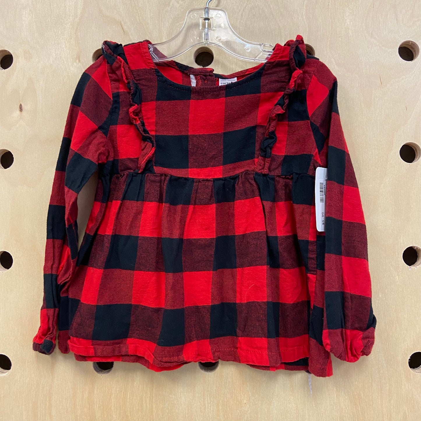 Red Buffalo Plaid Ruffle Dress