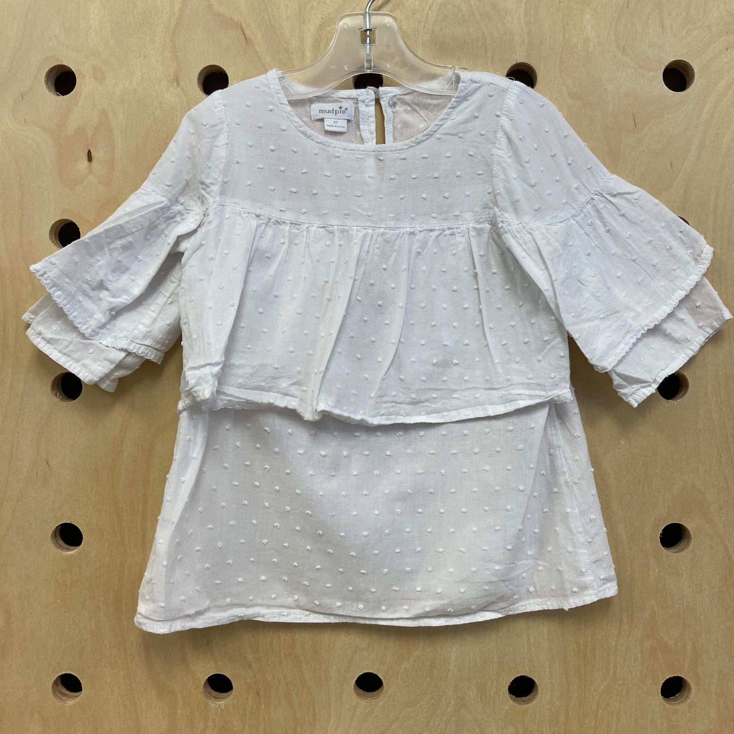 White Textured Top