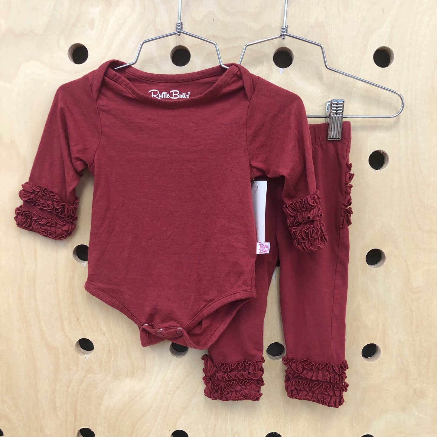 Burgundy Ruffle Outfit