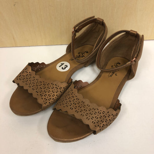Copper Ankle Strap Sandals