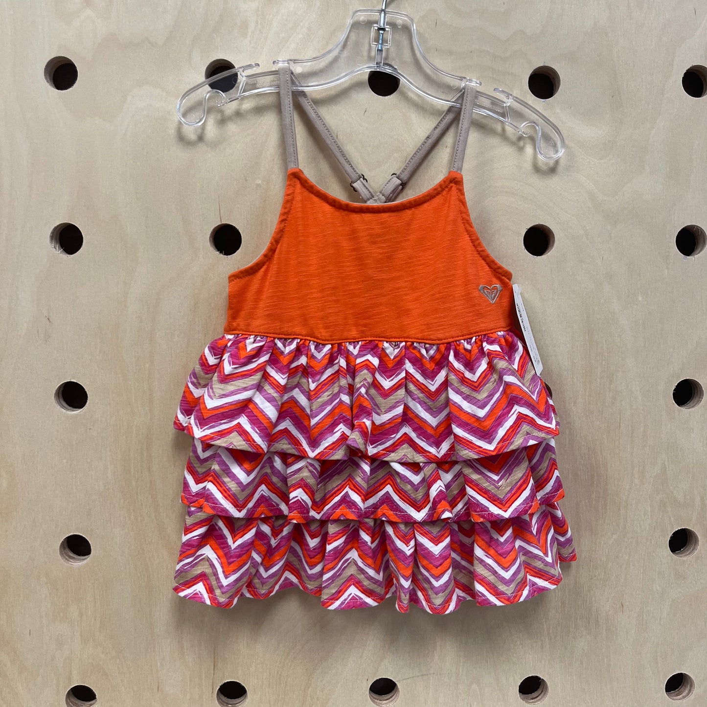 Orange Ruffle Tank