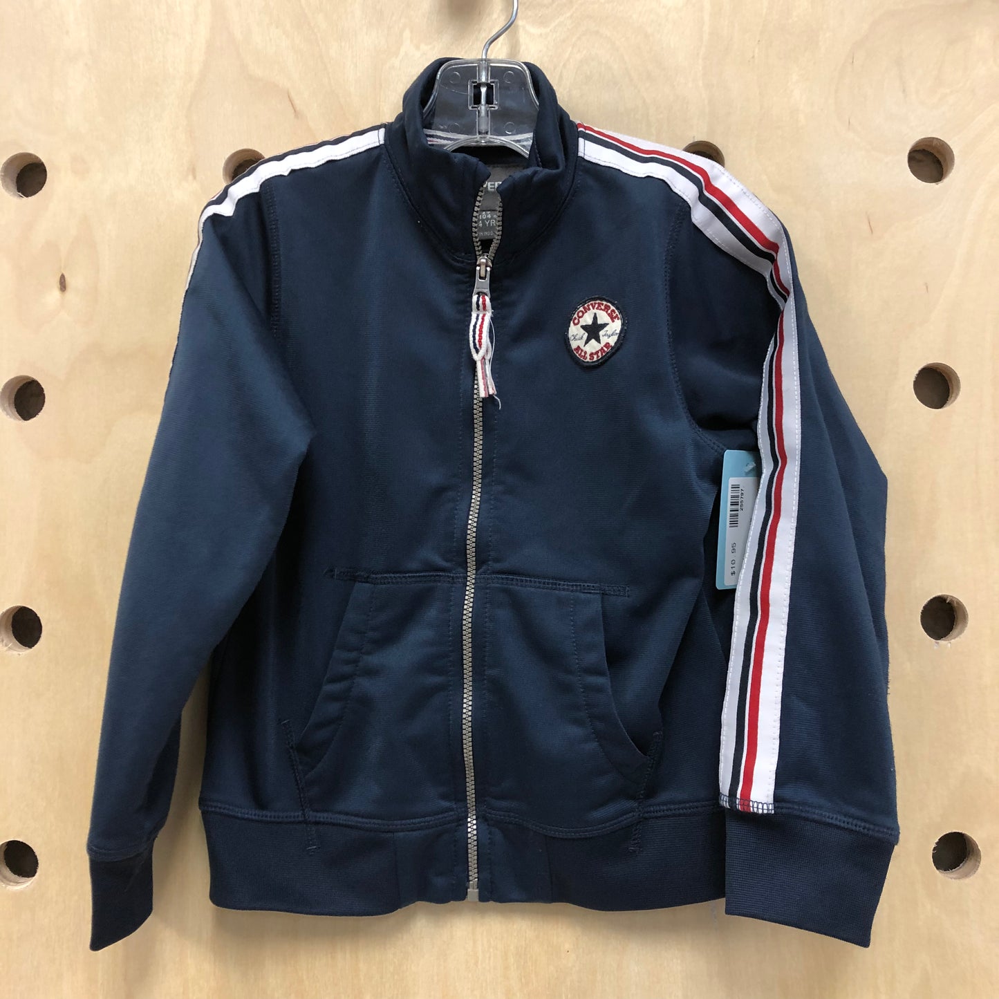 Blue + White Zip Up