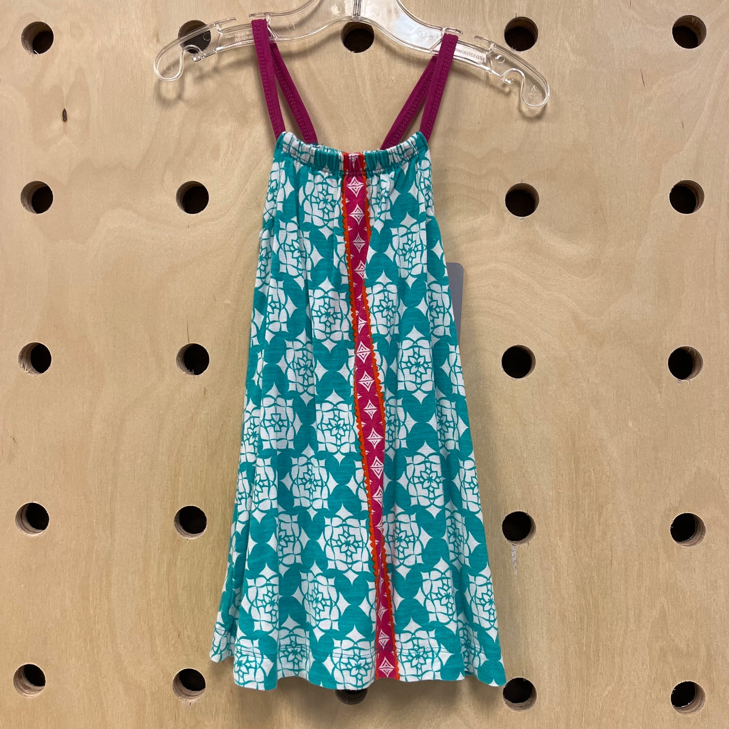 Teal Floral Dress