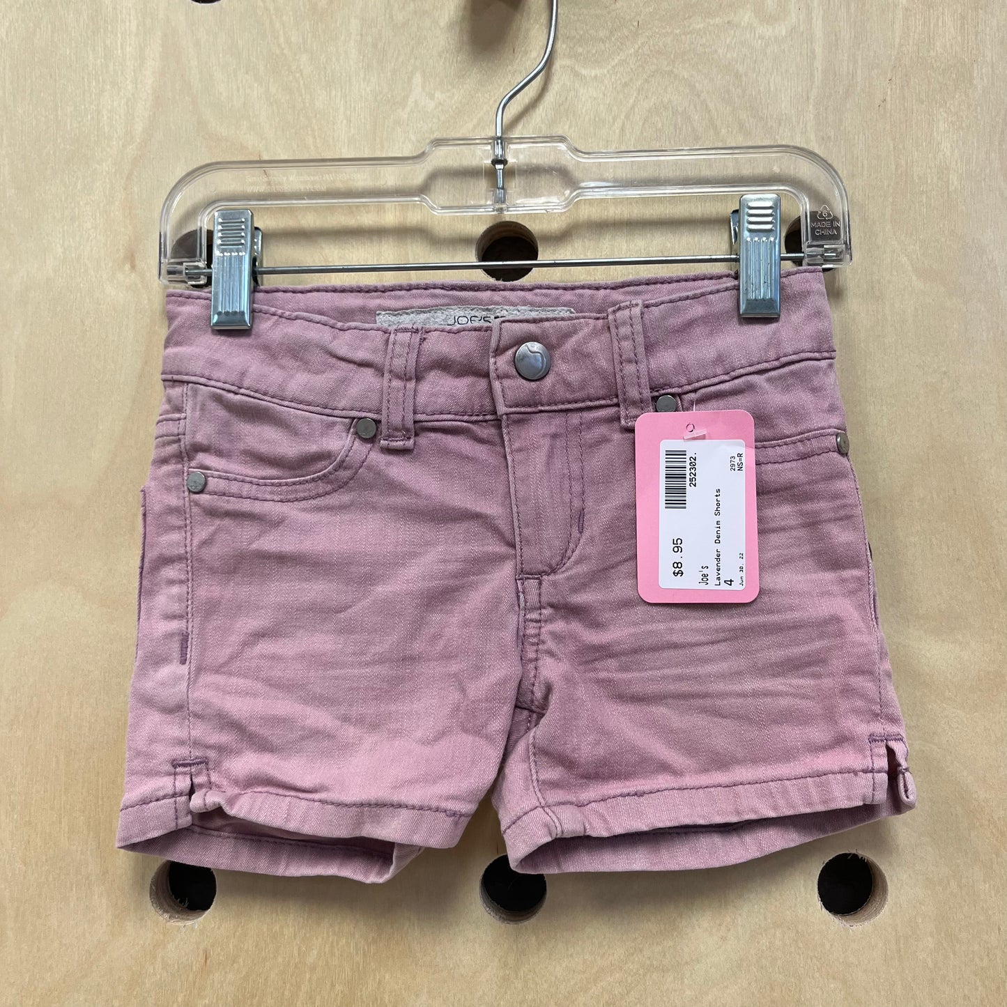 Lavender Denim Shorts
