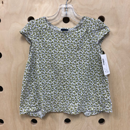 Cream+Green Vines Top