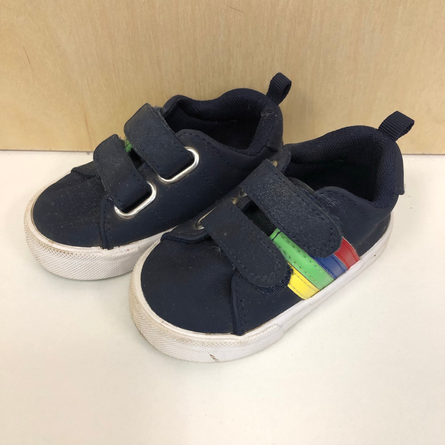 Blue Rainbow Velcro Shoes