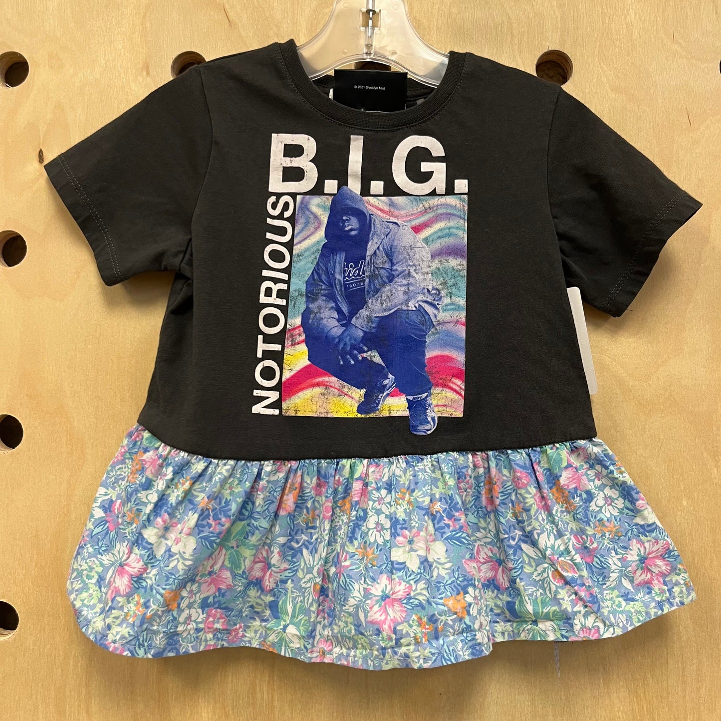 Grey+Floral Biggie Tee