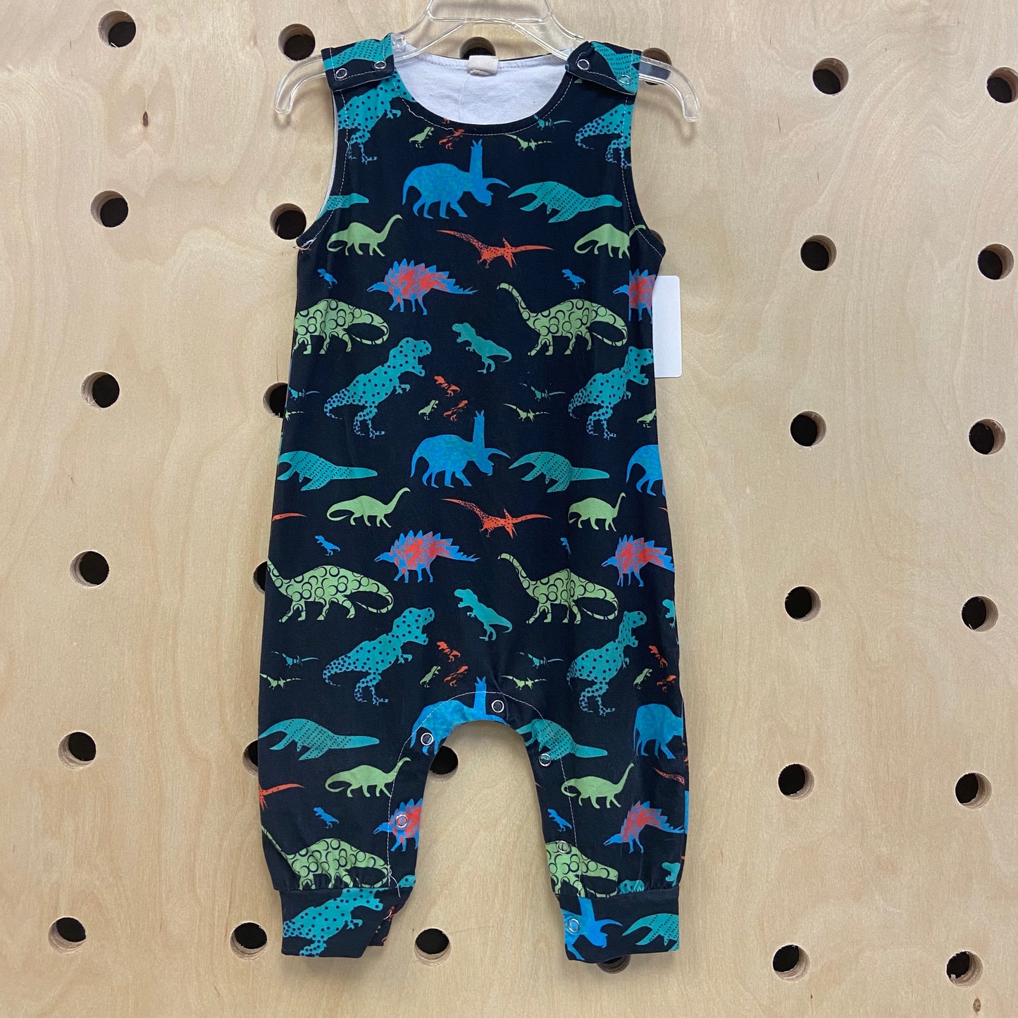 Black Dinosaurs Soft Romper