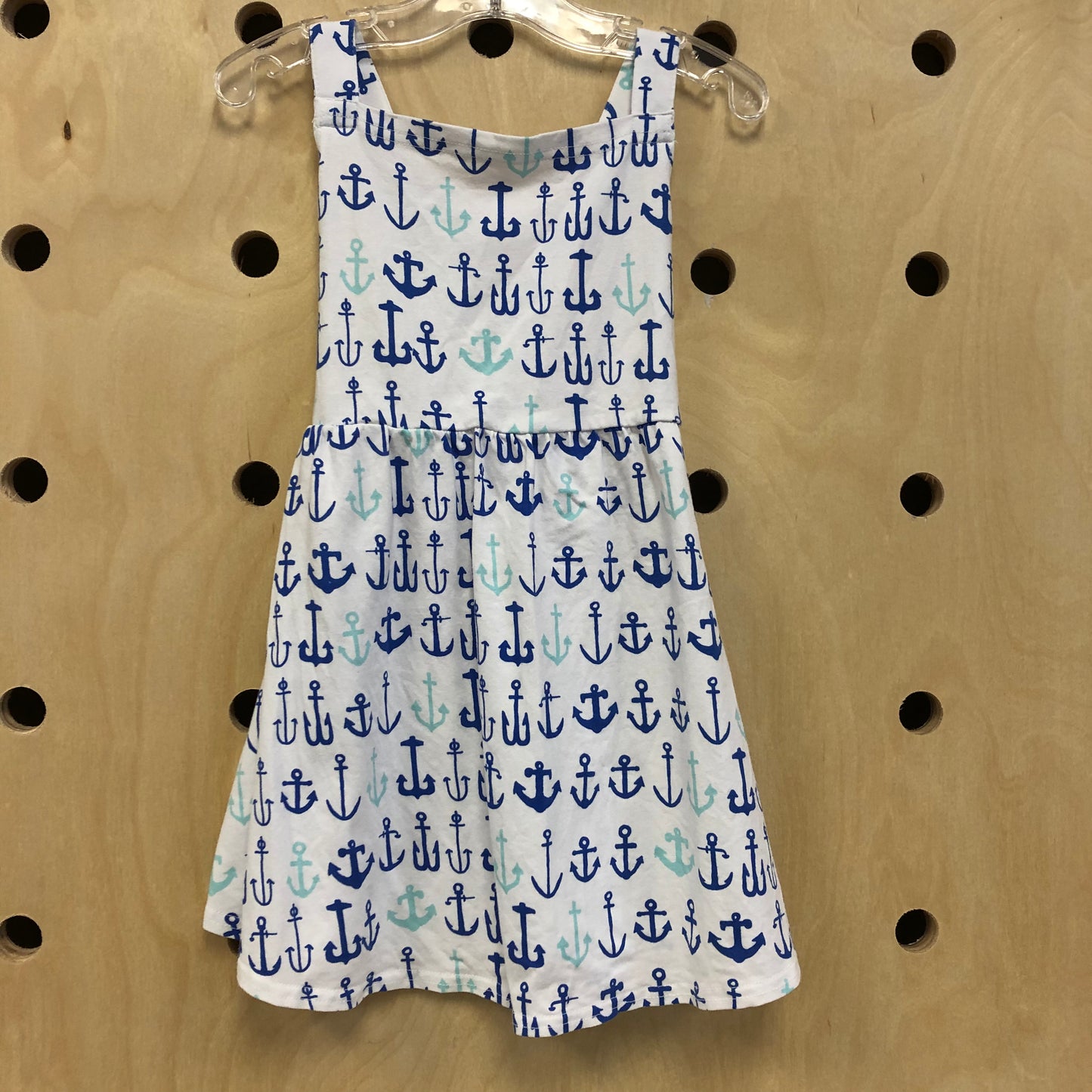 White + Blue Anchor Dress