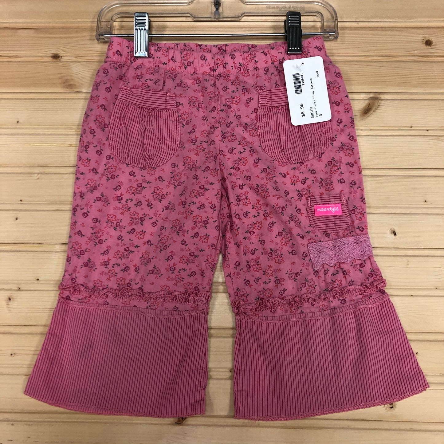 Pink Floral Flowy Bottoms