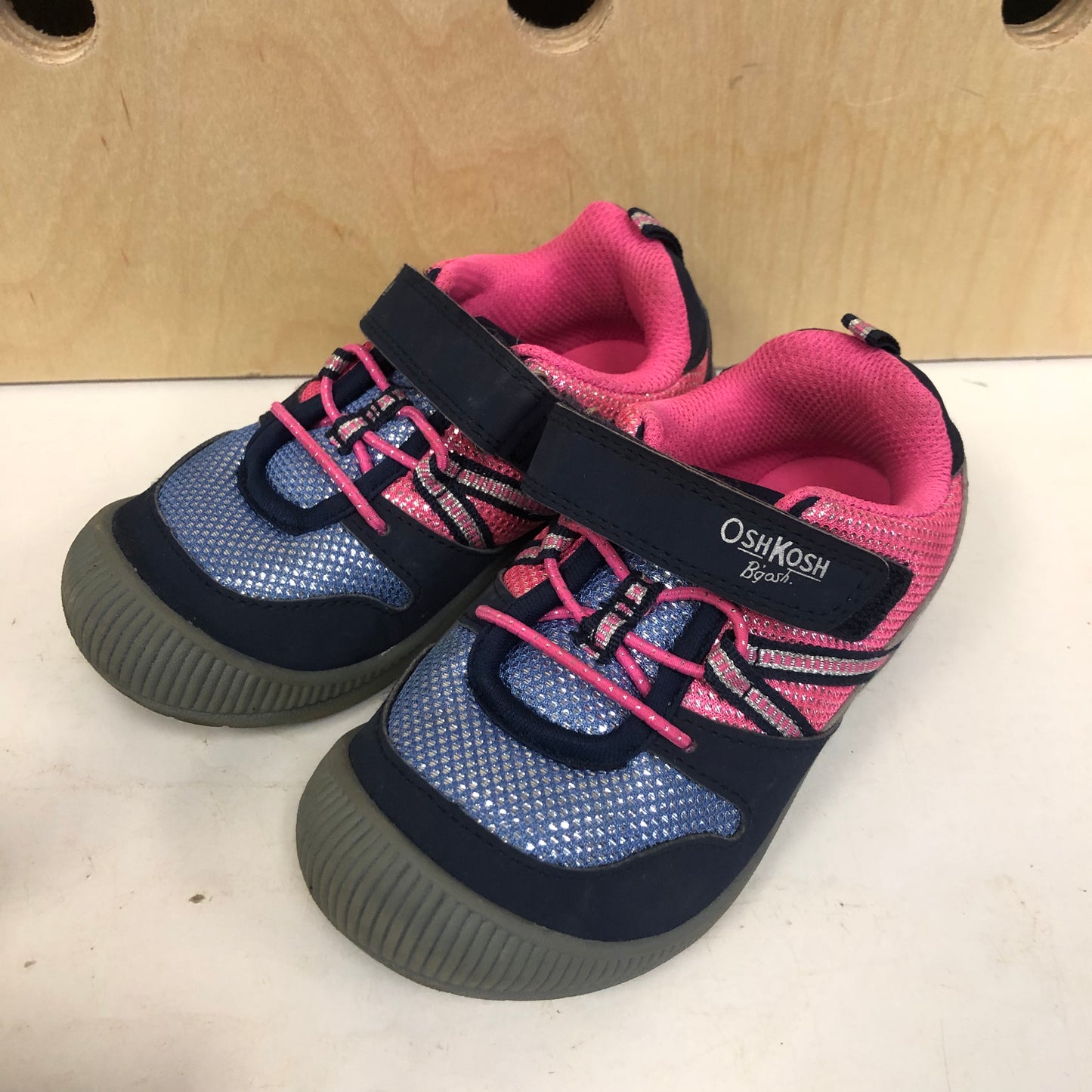 Blue + Pink Velcro Shoes