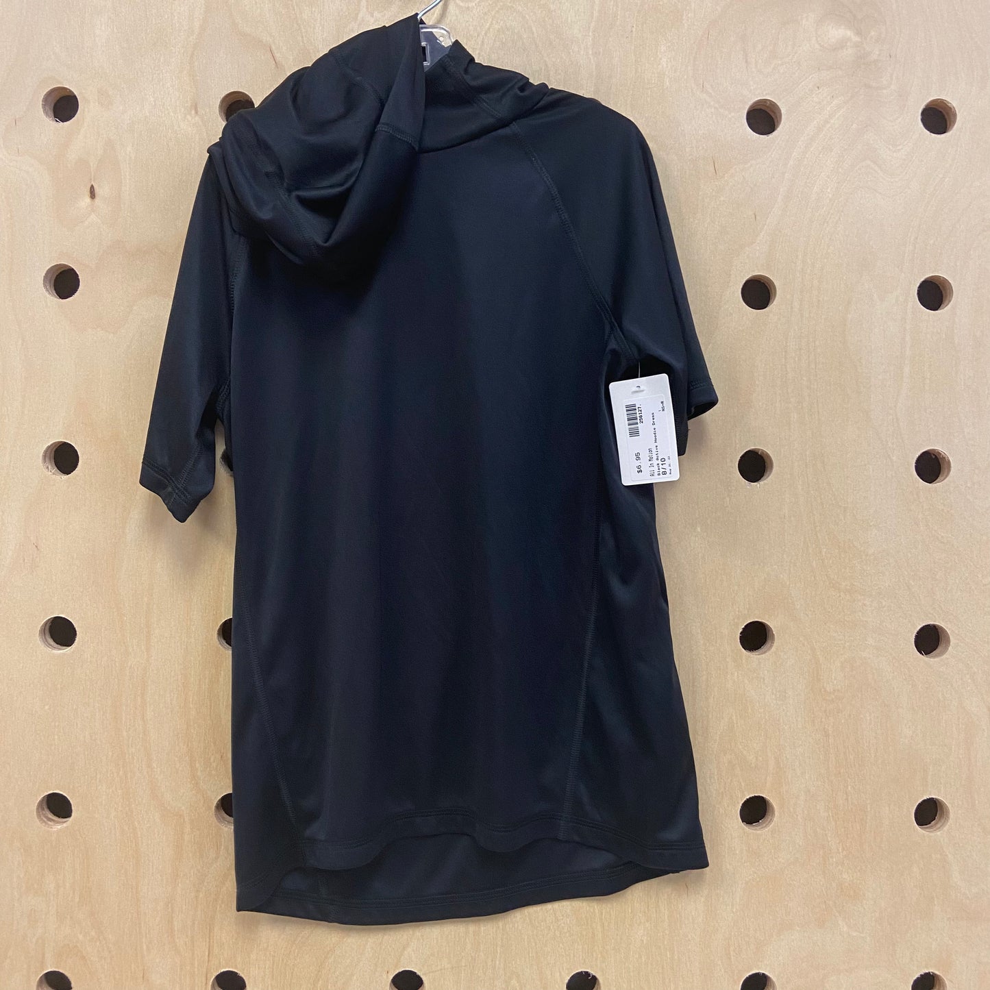 Black Active Hoodie Dress