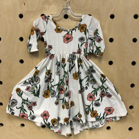 Cream Floral Dress