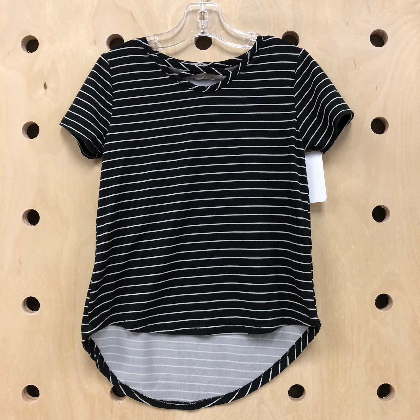 Black Striped Criss Cross Top
