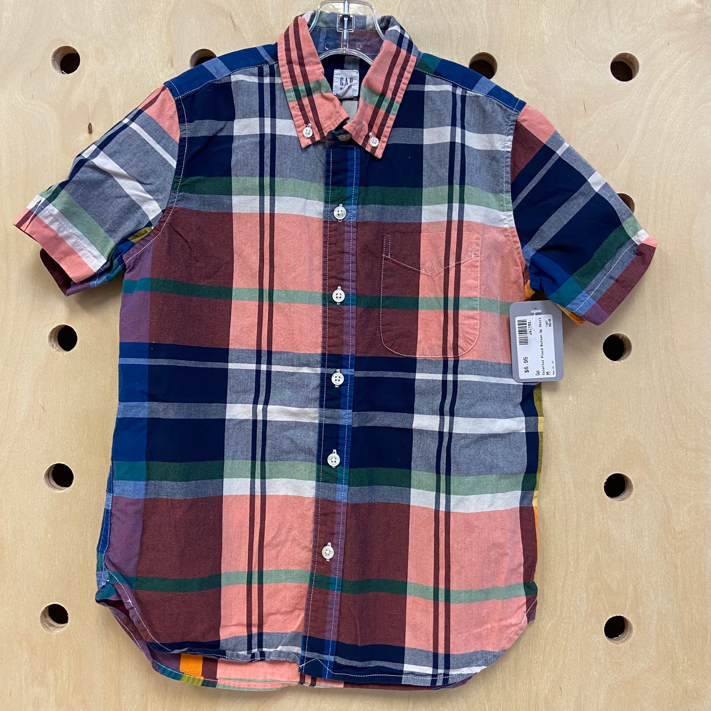 Colorful Plaid Button Up Shirt