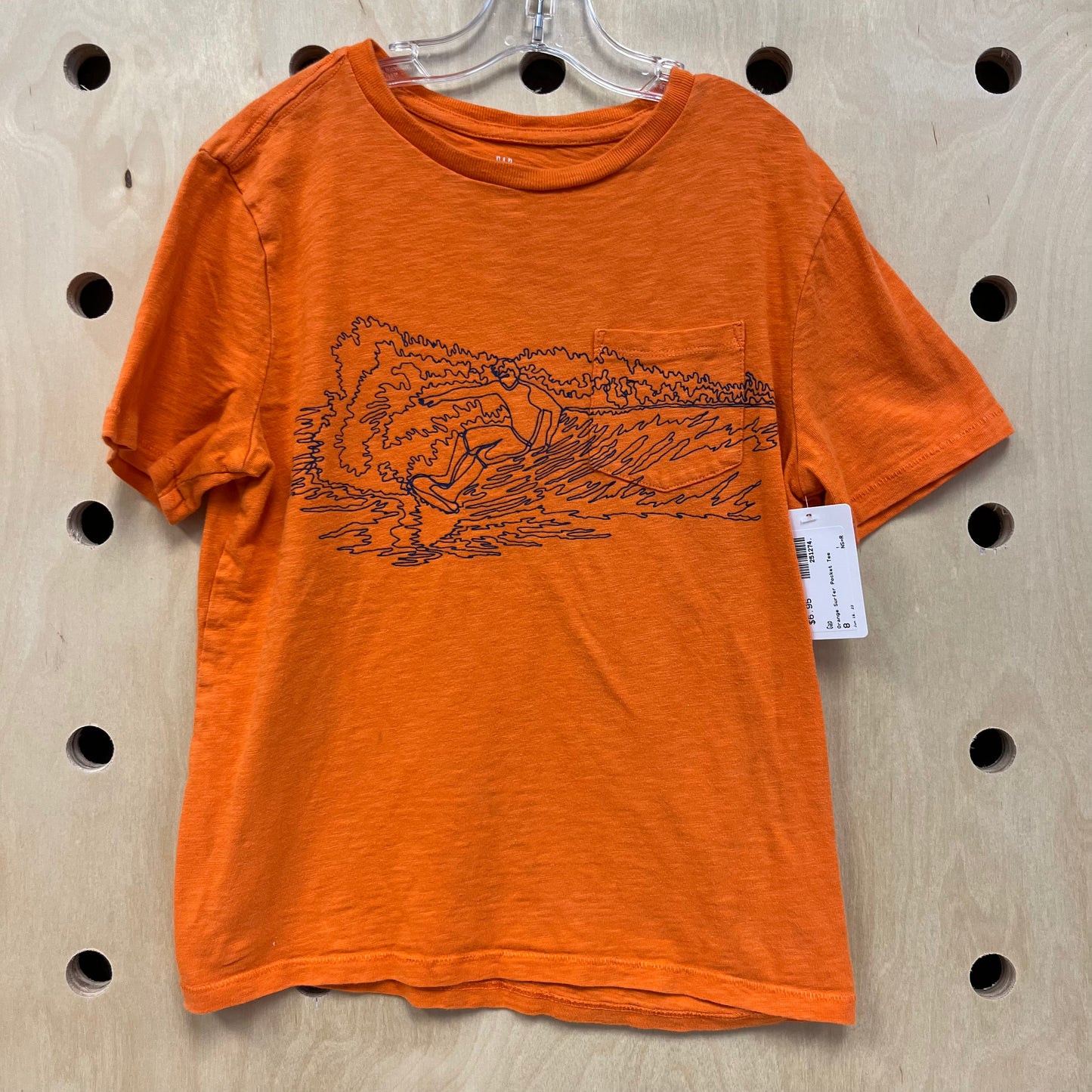 Orange Surfer Pocket Tee