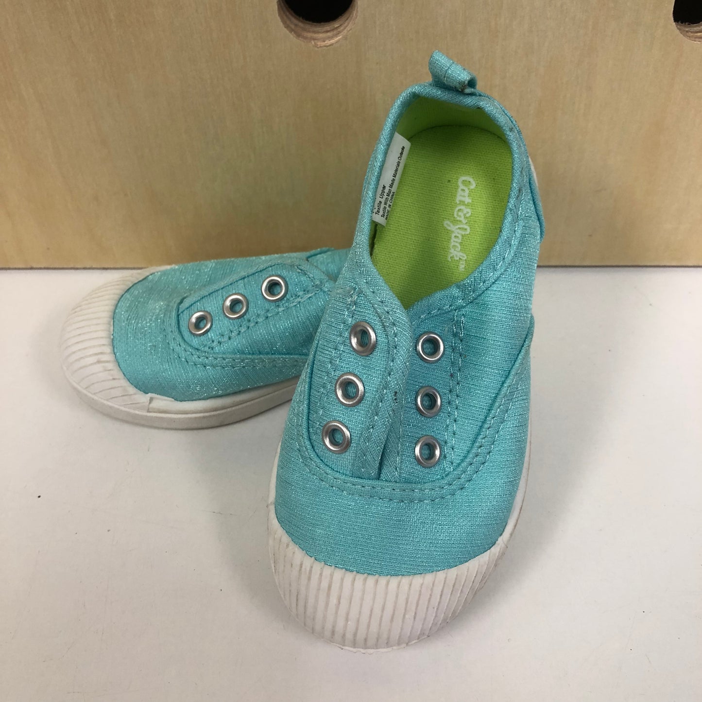 Blue Laceless Slip Ons