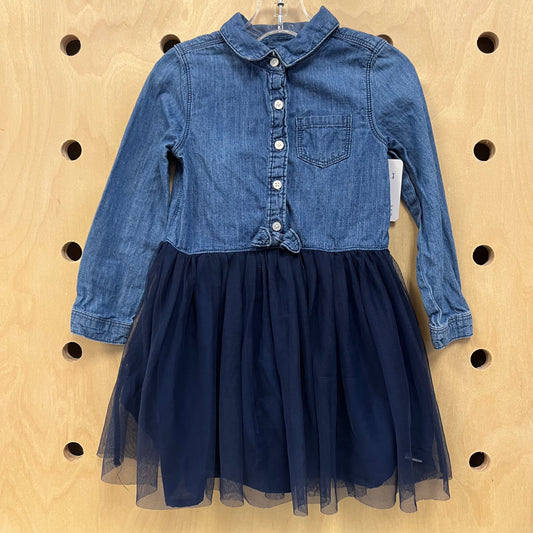 Denim+Tulle Dress