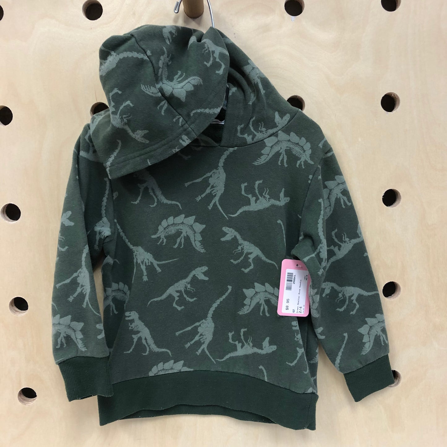 Green Dino Fossils Hoodie