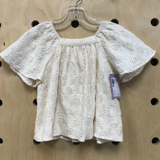 Cream Eyelet Top