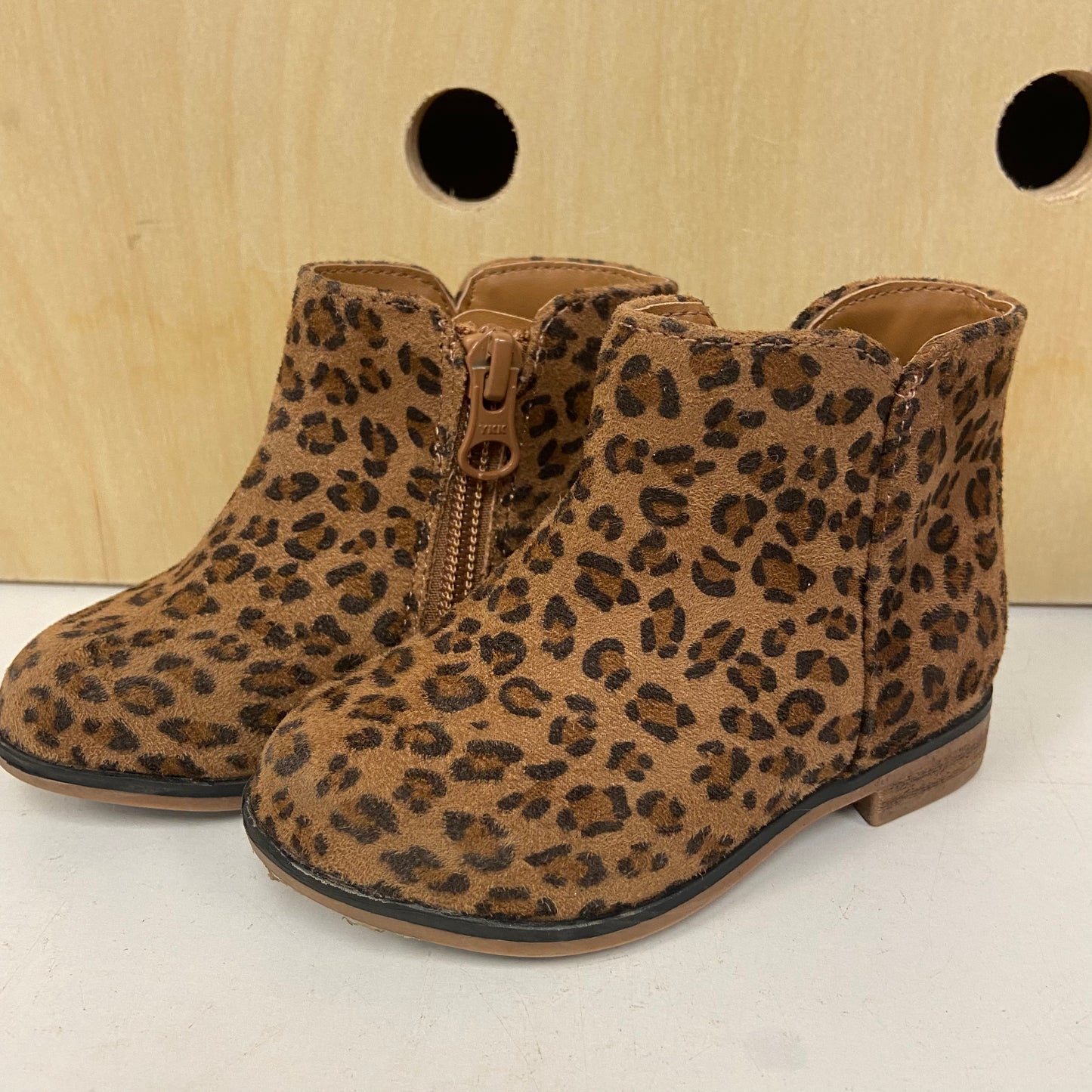Brown Leopard Ankle Boots