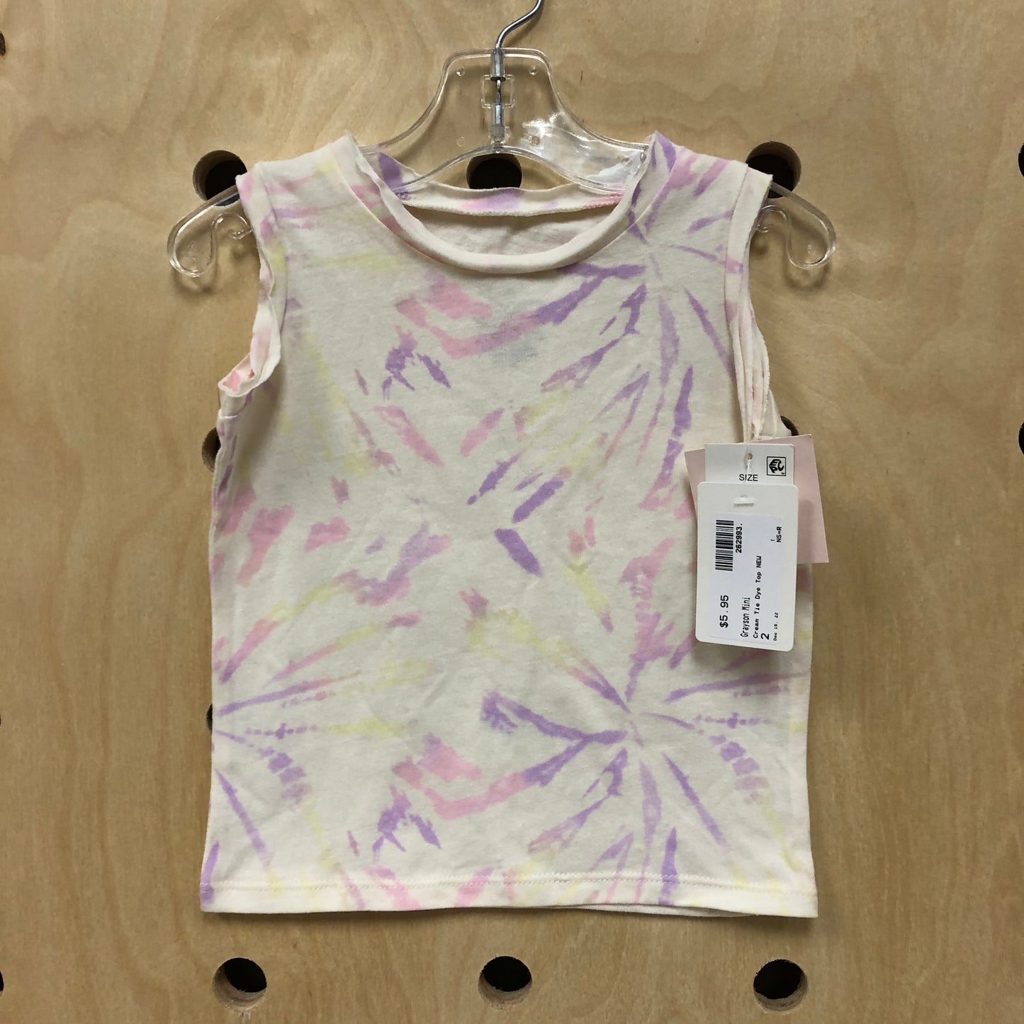 Cream Tie Dye Top NEW