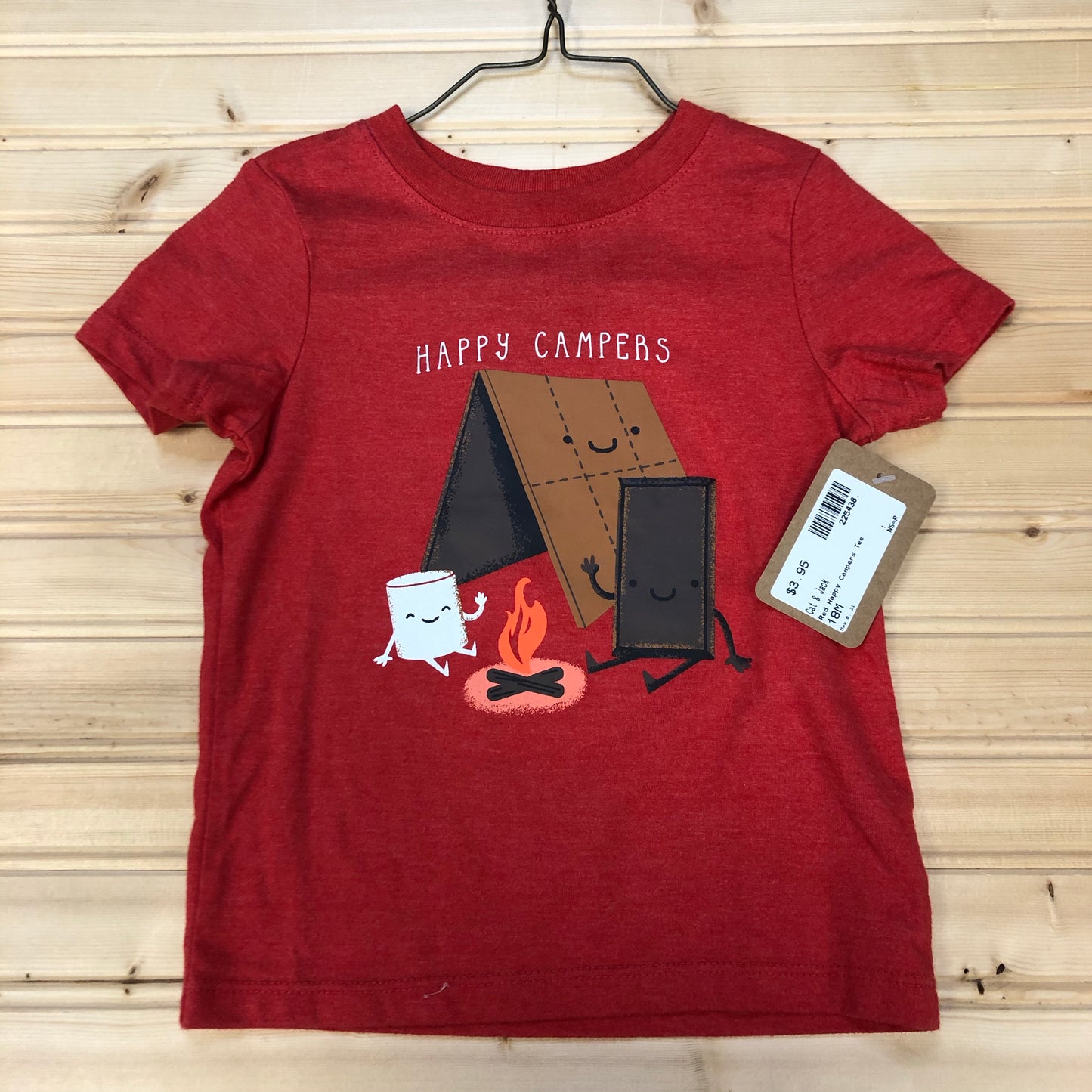 Red Happy Campers Tee