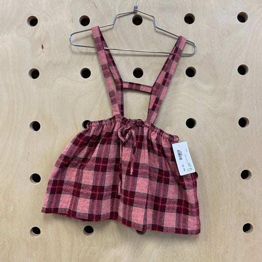 Pink + Red Plaid Jumper