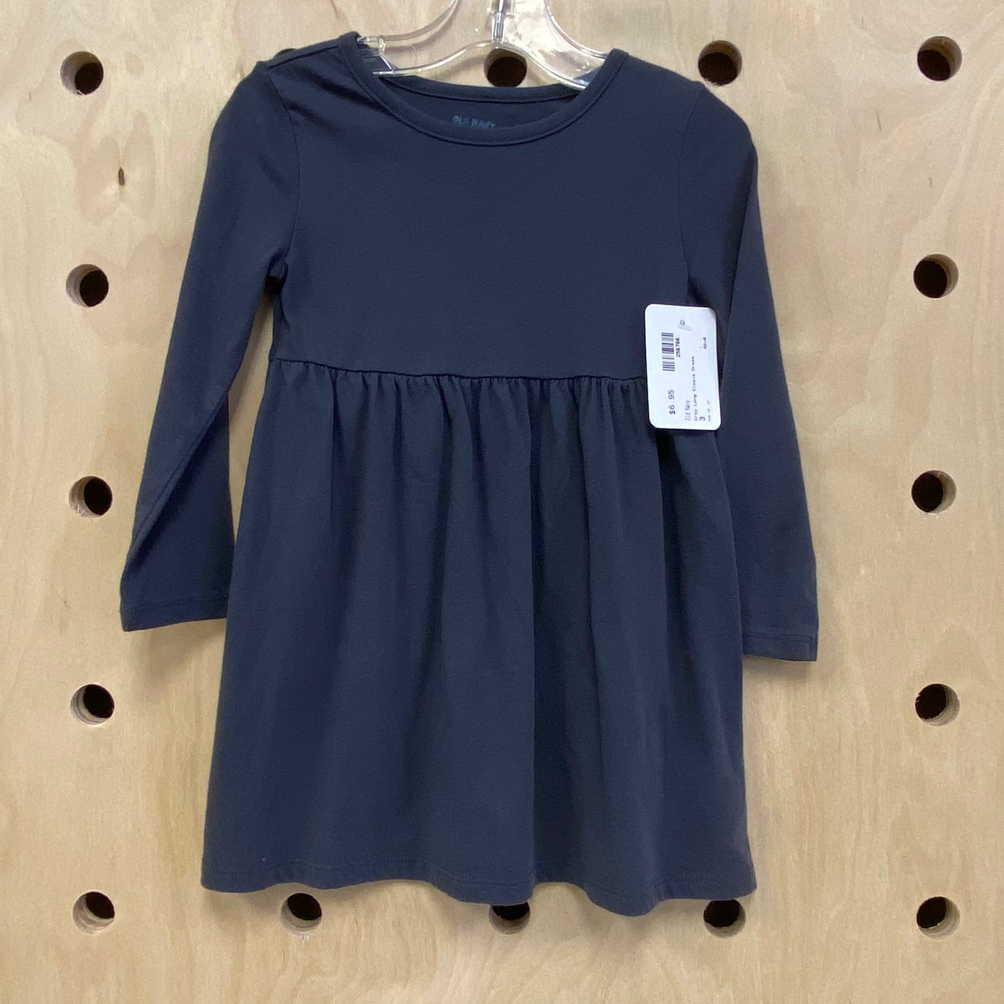Grey Long Sleeve Dress