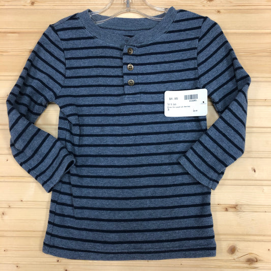 Blue Striped LS Henley