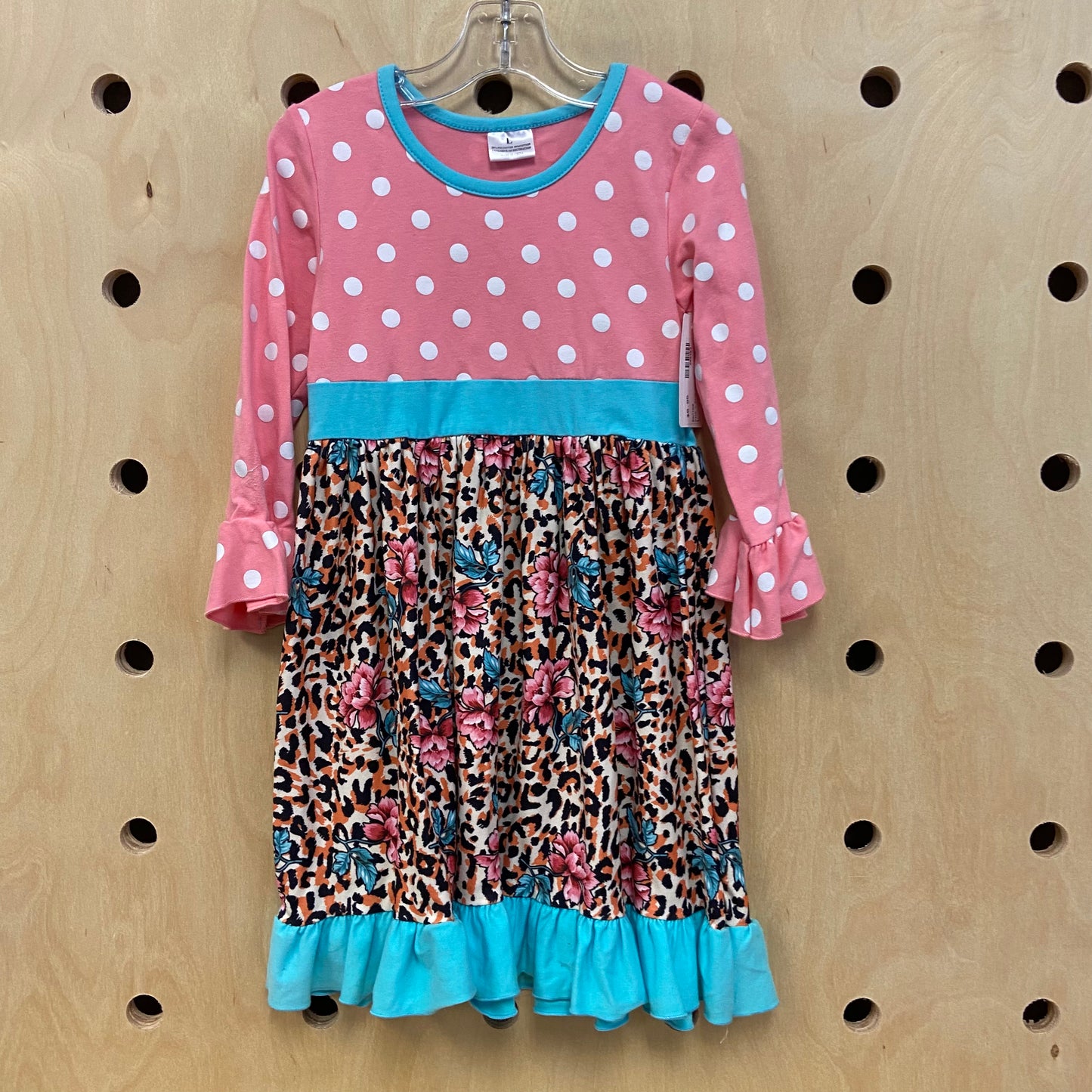 Pink + Blue Floral Soft Dress