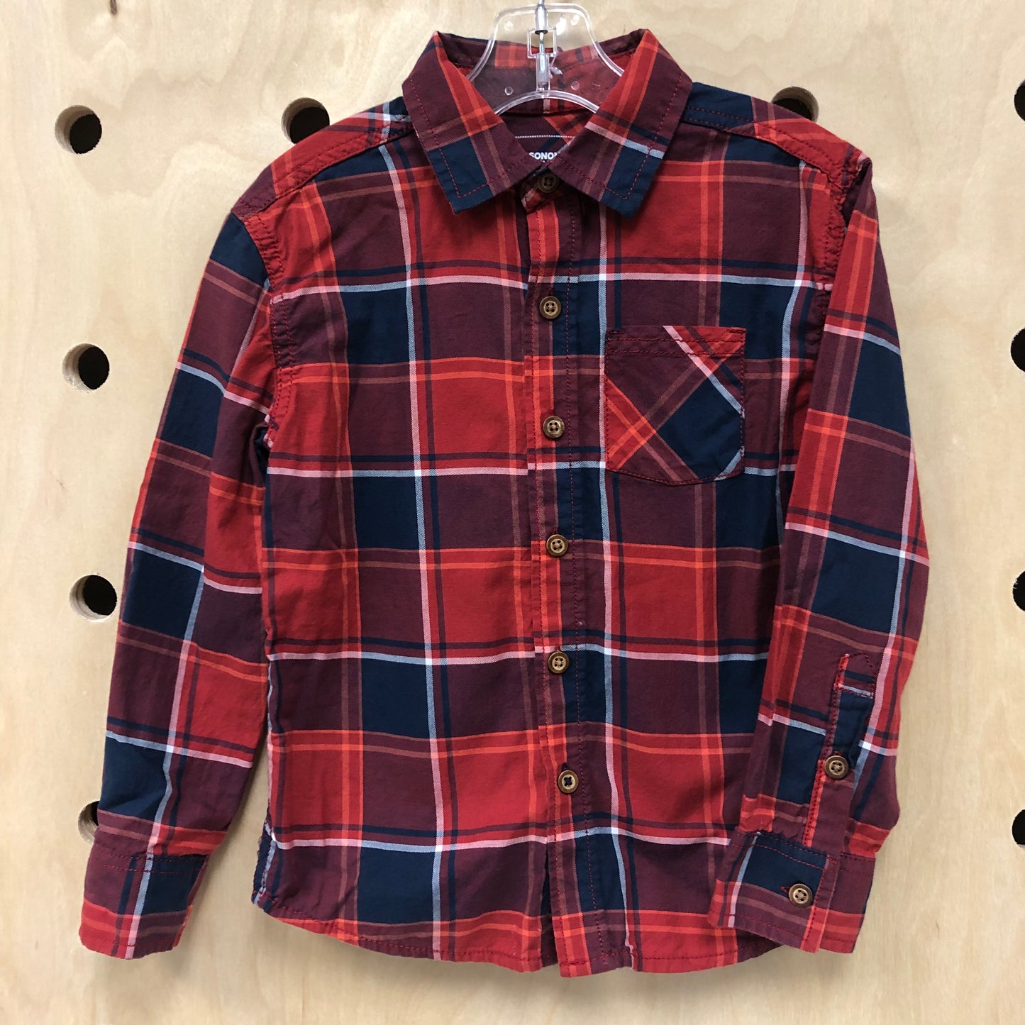 Red Plaid Button Up