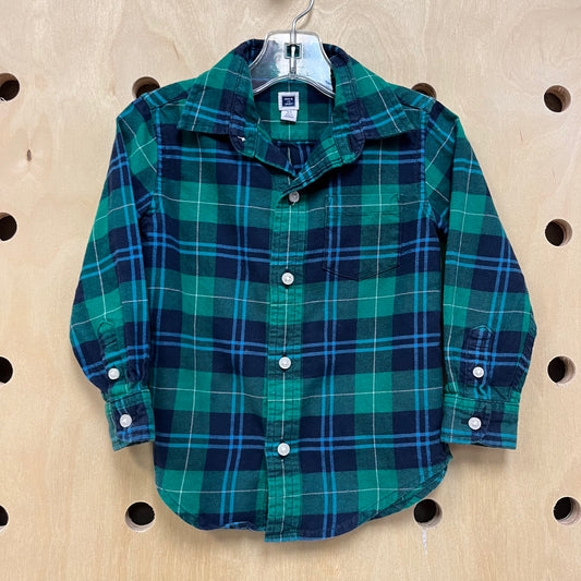 Green & Blue Plaid Flannel