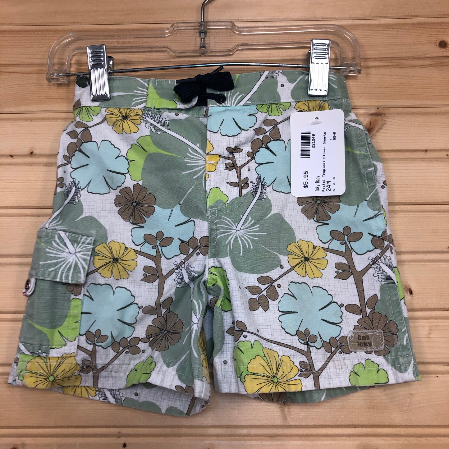 Pastel Tropical Flower Shorts