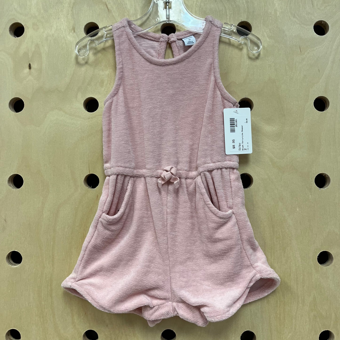 Blush Terry-Like Romper