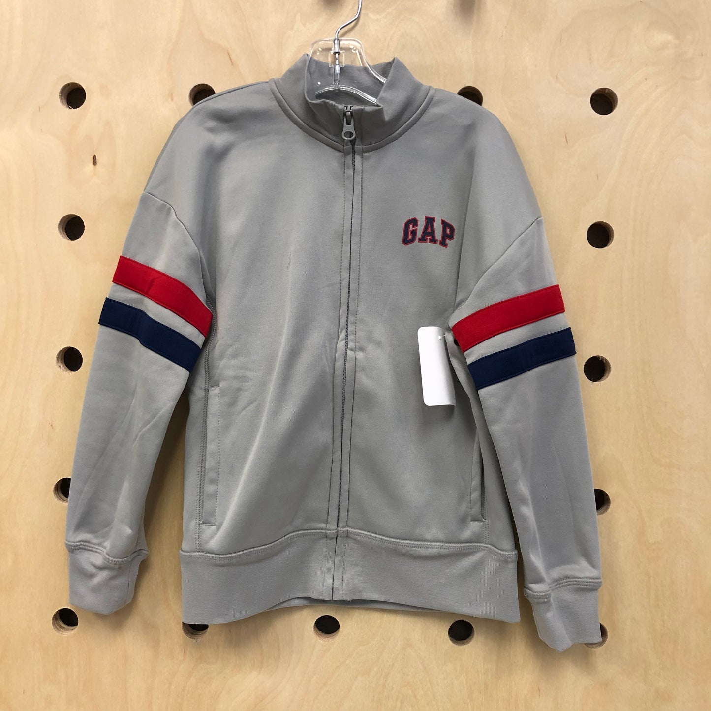 Grey Red + Blue Go Dry Zip Up