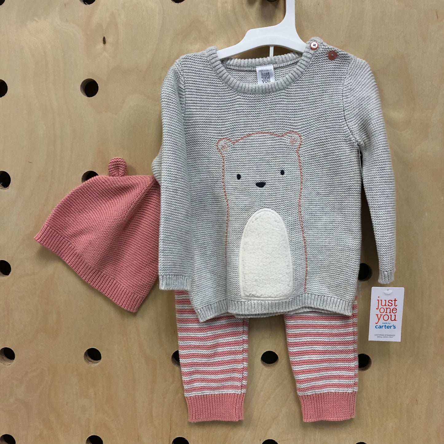 Peach + Oatmeal Knit Outfit NE