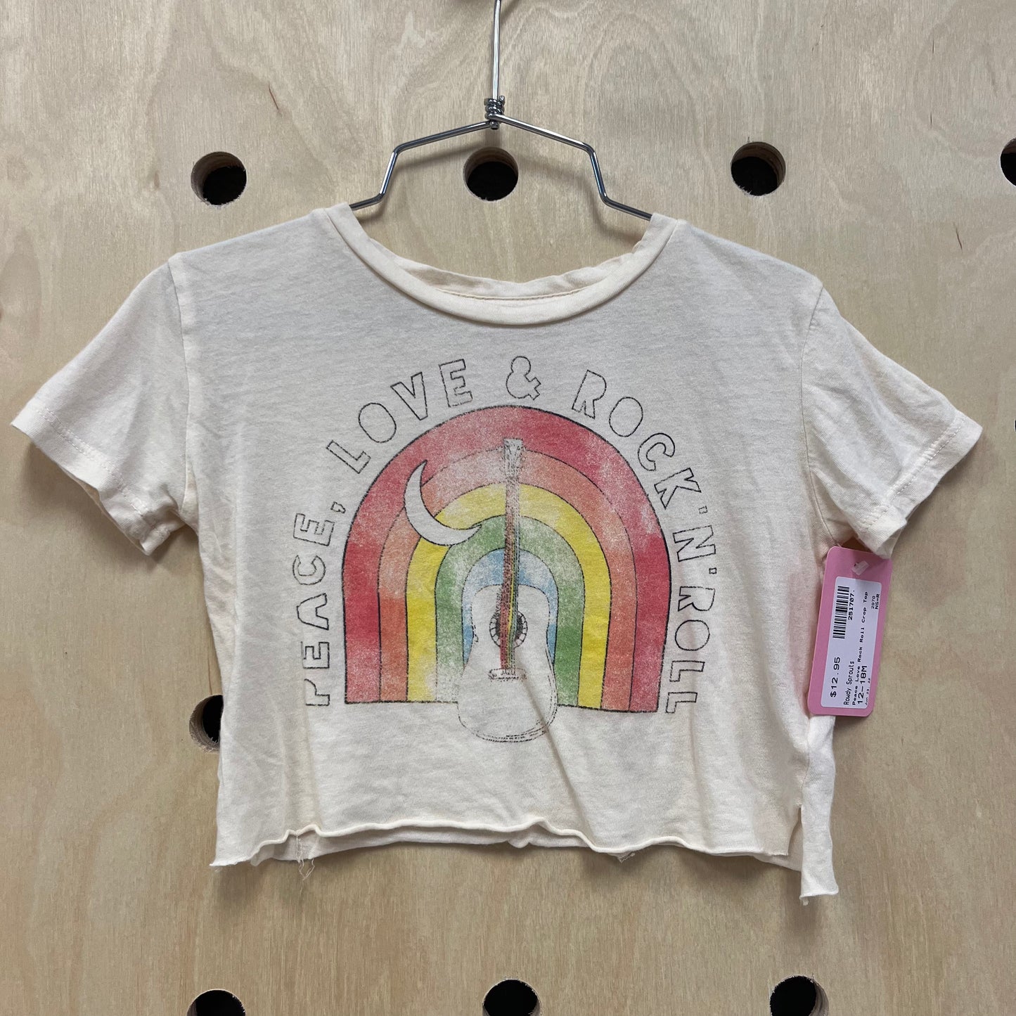 Peace Love Rock Roll Crop Top