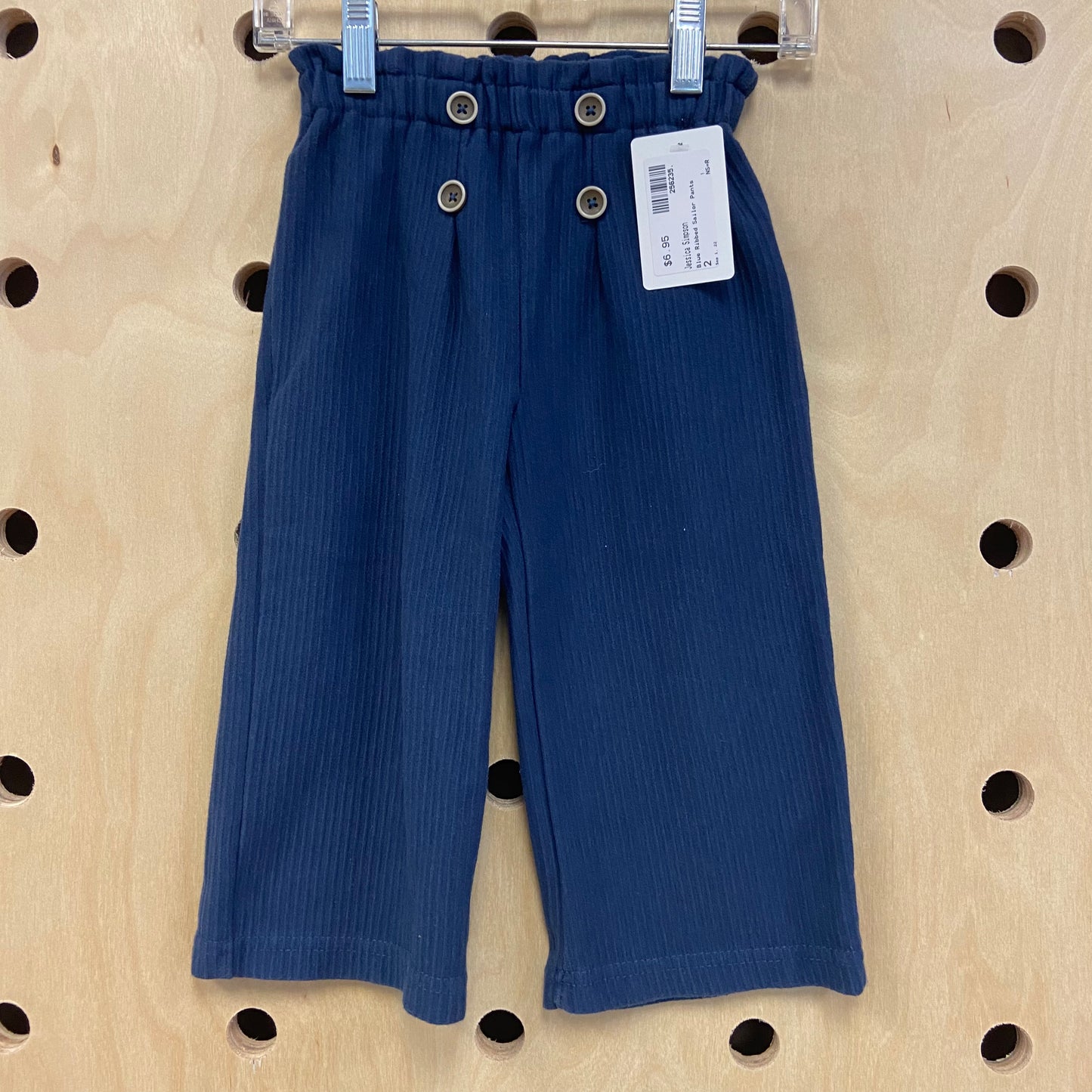 Blue Ribbed Sailor Pants